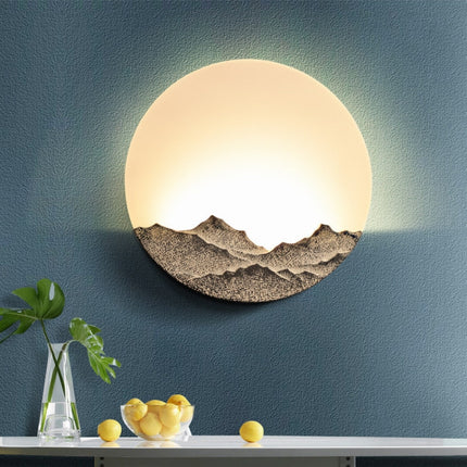 Chinese Style Wall Lamp LED Bedroom Bedside Lamp Living Room Decoration Lamps, Size:Mud Color Small-garmade.com