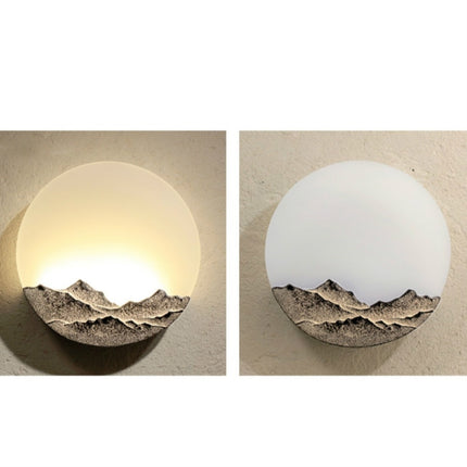 Chinese Style Wall Lamp LED Bedroom Bedside Lamp Living Room Decoration Lamps, Size:Mud Color Medium-garmade.com