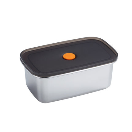 Refrigerator Fruit Fresh-Keeping Box 304 Stainless Steel Sealed Lunch Box, Capacity: 1000ml-garmade.com