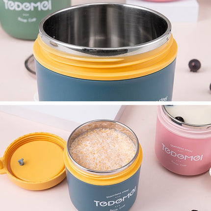 Portable Thermal Insulation Sealed Soup Cup With Lid Breakfast Lunch Box For Office Workers(Pink)-garmade.com