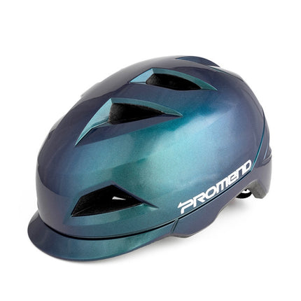 PROMEND 12H19 Summer Cool Motorcycle Riding Half Helmet Helmet Outdoor Off-Road Helmet With Tail Light, Size: Code(Colorful Blue)-garmade.com