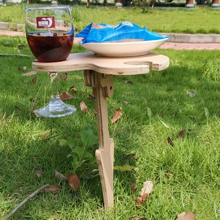 Wooden Detachable Wine Table Outdoor Folding Wine Table (Single Layer)-garmade.com