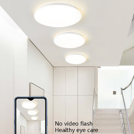 LED Sound Light Control Ceiling Lamp Round Corridor Intelligent Sensor Lamp, Power source: 8W 230mm(White)-garmade.com