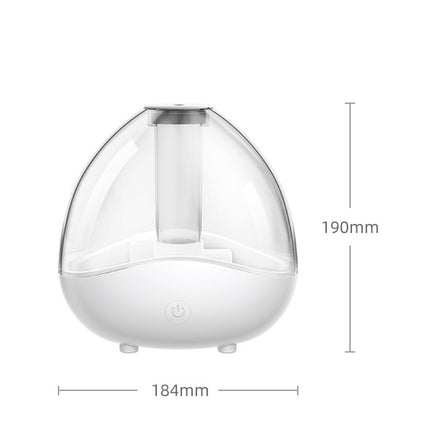 K11 1500ml Transparent Humidifier Household Mute Small Air Purifier Large-Capacity Ultrasonic Humidifier, CN Plug(White)-garmade.com