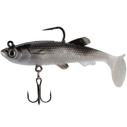 10 PCS Fish-Bait Road Sub-Bait Lead Fish With Single Hook And Three Anchor Hook Bait, Specification: 8cm 14g(Gray)-garmade.com