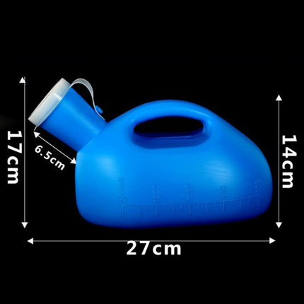 2000ML Travel Potty Baby Child Leakproof Portable Urinal Men with Cover Thickened Elderly Adult Large Capacity Night Pot(White)-garmade.com