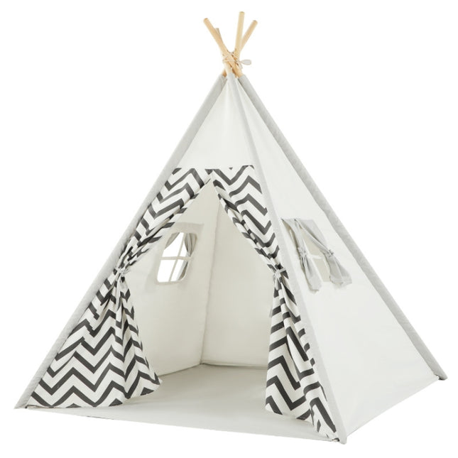 Indian Children Tent Cotton Cloth Indoor Play House Parent-Child Doll House(Wavy Pattern)-garmade.com