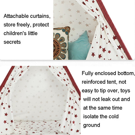Indian Children Tent Cotton Cloth Indoor Play House Parent-Child Doll House(Wavy Pattern)-garmade.com