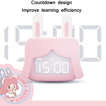 Cartoon Mini Smart Alarm Clock USB Rechargeable Children Bedside Fun With Sleeping Clock(Baby Bear Brown)-garmade.com