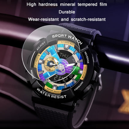 SANDA 9004 Men Symphony Dual Display Synchronous Outdoor Luminous Electronic Multifunction Watch(Black Silver)-garmade.com