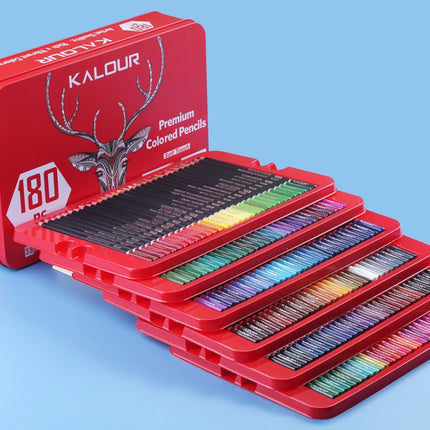 KALOUR 180 Colors Color Lead Set Painted Pencils Art Painting Supplies(Iron Box)-garmade.com