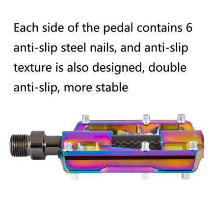 1 Pair PROMEND Three Peilin Bearing Aluminum Alloy CNC Bicycle Colorful Pedal PD-R87CY-garmade.com