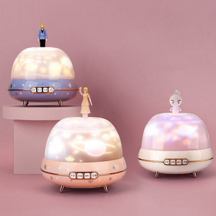 Doll Projection Night Light USB Charging Starry Sky Ocean Music Box, Spec: Standard Ver. 2.7W(White)-garmade.com