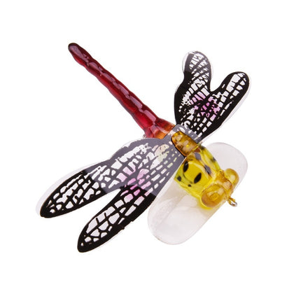 QT01 7cm / 6g Flying Fishing Bait Long Hook Bionic Dragonfly Bait(D (Orange))-garmade.com