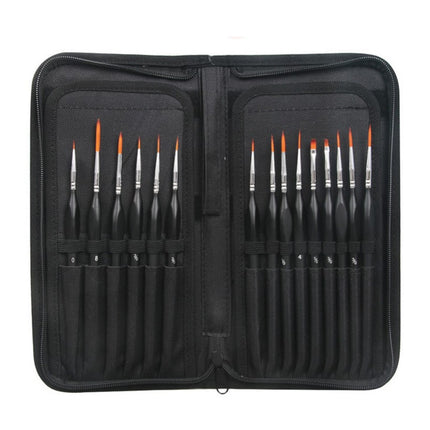 15 PCS/Set Hook Line Pen Brush Set Nylon Watercolor Oil Tip/Elbow Pen(Type B)-garmade.com