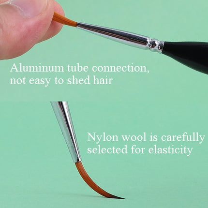 15 PCS/Set Hook Line Pen Brush Set Nylon Watercolor Oil Tip/Elbow Pen(Type B)-garmade.com