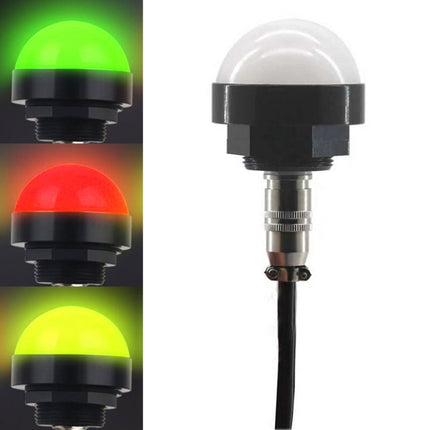 24V Safety Three-Color Warning Light Alarm LED Hemispherical Waterproof Indicator(Style 2 )-garmade.com