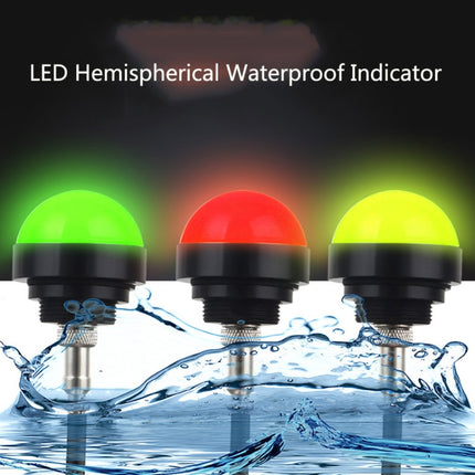 24V Safety Three-Color Warning Light Alarm LED Hemispherical Waterproof Indicator(Style 2 )-garmade.com