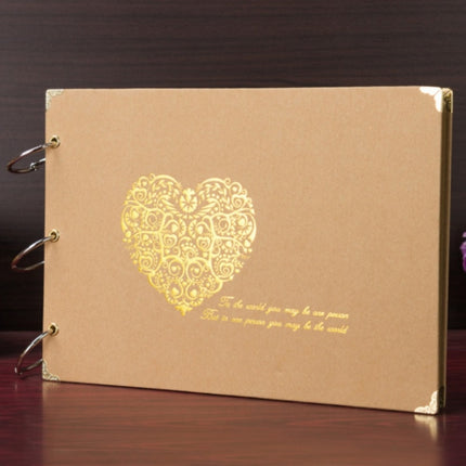 5 PCS DIY Couple Baby Anniversary Sticky Photo Album(Hot Stamping Gold Love)-garmade.com