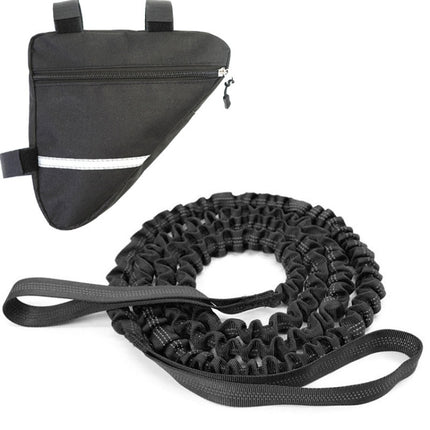 Bicycle Trailer Rope Parent-Child Tensile Traction Rope(Black + Triangle Bag)-garmade.com