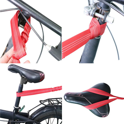 Bicycle Trailer Rope Parent-Child Tensile Traction Rope(Red + Triangle Bag)-garmade.com