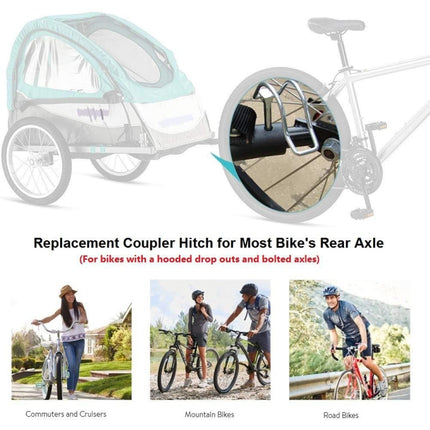 2 PCS Baby Pet Debris Bicycle Trailer Accessories Traction Head, Style: With Buckle-garmade.com