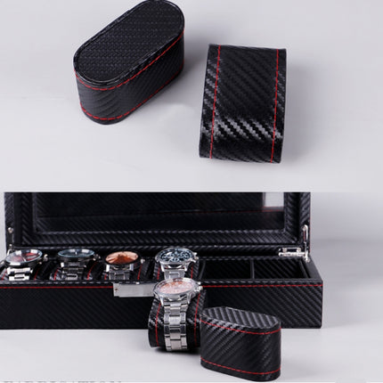 Carbon Fiber PU Leather Watch Box Jewelry Storage Box Packaging Box, Style: 05 Watch Positions-garmade.com