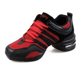 Soft Bottom Mesh Breathable Modern Dance Shoes Heightening Shoes for Women, Shoe Size:37( Red)-garmade.com