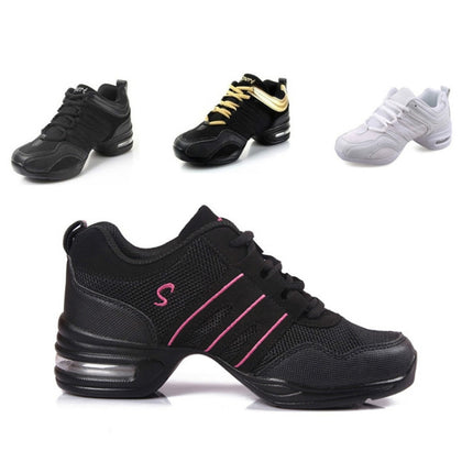 Soft Bottom Mesh Breathable Modern Dance Shoes Heightening Shoes for Women, Shoe Size:37( Red)-garmade.com