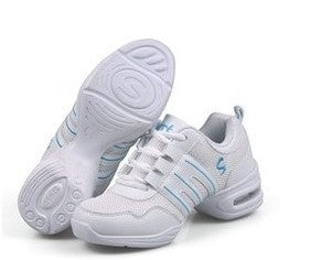 Soft Bottom Mesh Breathable Modern Dance Shoes Heightening Shoes for Women, Shoe Size:37( White)-garmade.com