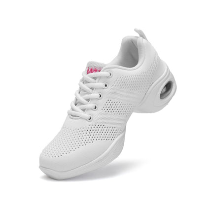 Soft Bottom Mesh Breathable Modern Dance Shoes Heightening Shoes for Women, Shoe Size:37(876White)-garmade.com