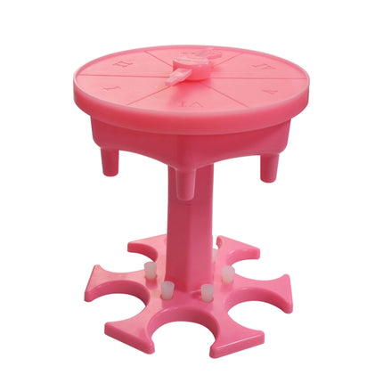 6 Cups Wine Dispenser Automatic Diversion Wine Pourer With Game Turntable, Style: Hexagon Pink with Color Cup-garmade.com