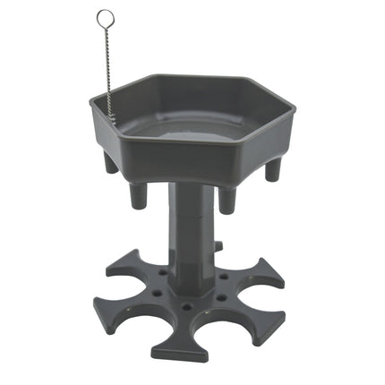 6 Cups Wine Dispenser Automatic Diversion Wine Pourer With Game Turntable, Style: Hexagon Gray with Color Cup-garmade.com
