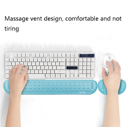 Baona Silicone Memory Cotton Wrist Pad Massage Hole Keyboard Mouse Pad, Style: Mouse Pad (Pink)-garmade.com