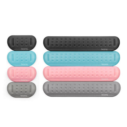 Baona Silicone Memory Cotton Wrist Pad Massage Hole Keyboard Mouse Pad, Style: Medium Keyboard Rest (Blue)-garmade.com