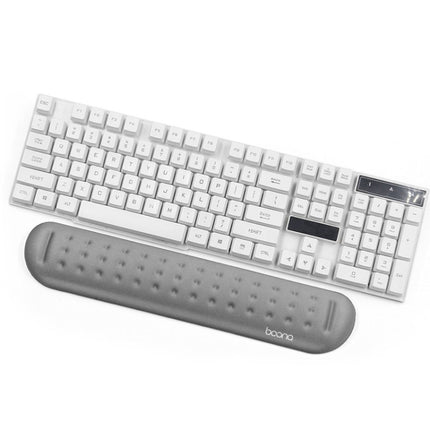 Baona Silicone Memory Cotton Wrist Pad Massage Hole Keyboard Mouse Pad, Style: Medium Keyboard Rest (Gray)-garmade.com