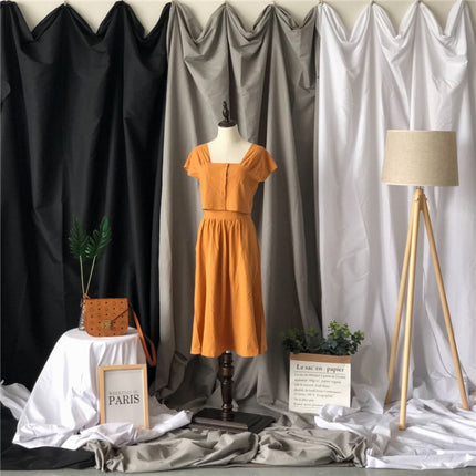 1 x 1.2m Photo Background Cloth Increased Widened Photography Cloth Live Broadcast Solid Color Cloth(Light Coffee)-garmade.com