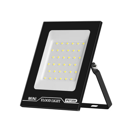 30W LED Projection Lamp Outdoor Waterproof High Power Advertising Floodlight High Bright Garden Lighting(Cold White Light)-garmade.com
