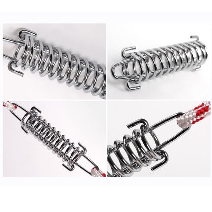 8 PCS Tent Spring Wind Rope Buckle Outdoor Camping High-Strength Steel Rope Buckle Awning Fixed Buckle-garmade.com