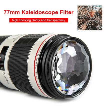 77mm 77mm Kaleidoscope Prism Foreground Blur Camera Glass Filter Lens-garmade.com