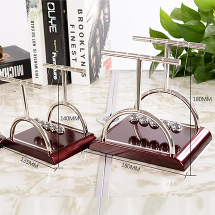 2 PCS Newton Pendulum Hits Ball Physics Education Model Home Office Decoration Ornaments,Style: N0232 Medium T Type-garmade.com