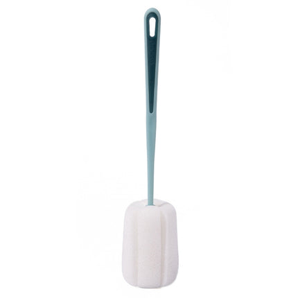 5 PCS Baby Bottle Vacuum Cup Sponge Long Handle Brush Household Cleaning Brush(Blue)-garmade.com