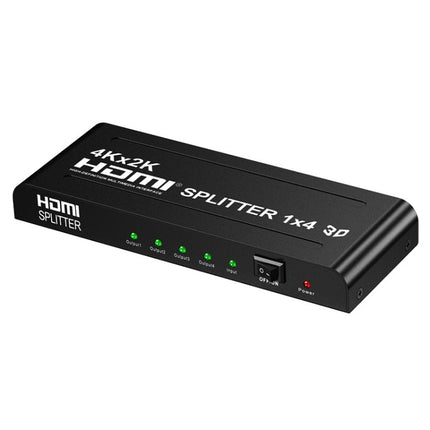 HW-4K104D 1 to 4 4K X 2K Video High-Definition On-Screen HDMI Splitter(EU Plug)-garmade.com