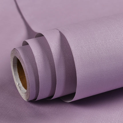 Waterproof Self-Adhesive Macaron Dormitory Wallpaper Solid Color Clothing Store Decoration Wallpaper, Specification: 0.6 x 5m(Twilight Purple)-garmade.com