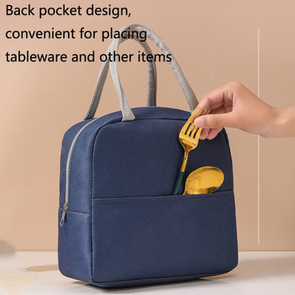 2 PCS QW001 Cartoon Thick Aluminum Foil Lunch Bag Student Lunch Box Handbag Insulated Bag(Tibetan blue)-garmade.com