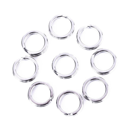 2 Bags 10mm HENGJIA SS010 Stainless Steel Flat Ring Fishing Space Fittings-garmade.com