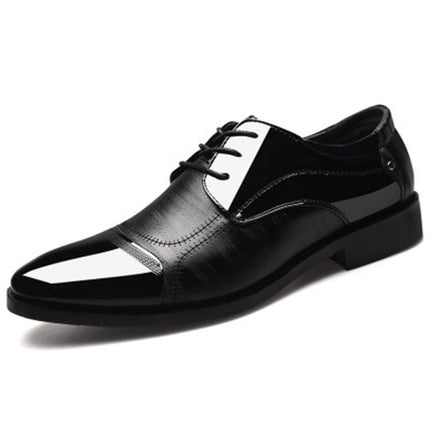 Fashion Men Leather Soft Business Casual Shoes, Size:38(Black)-garmade.com