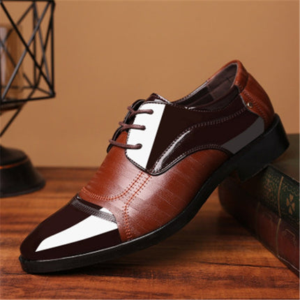 Fashion Men Leather Soft Business Casual Shoes, Size:39(Brown)-garmade.com