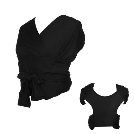 Baby Carrier Double Shoulder Front Holding Baby Carrier Portable Baby X Carrying Bag,Size: M (Black)-garmade.com