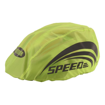 2 PCS Cycling Helmet Rain Cover Outdoor Reflective Safety Helmet Cover, Size: Free Size(Fluorescent Green (Style 1))-garmade.com